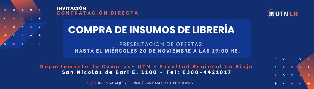 Compra de insumos de Librería para UTN